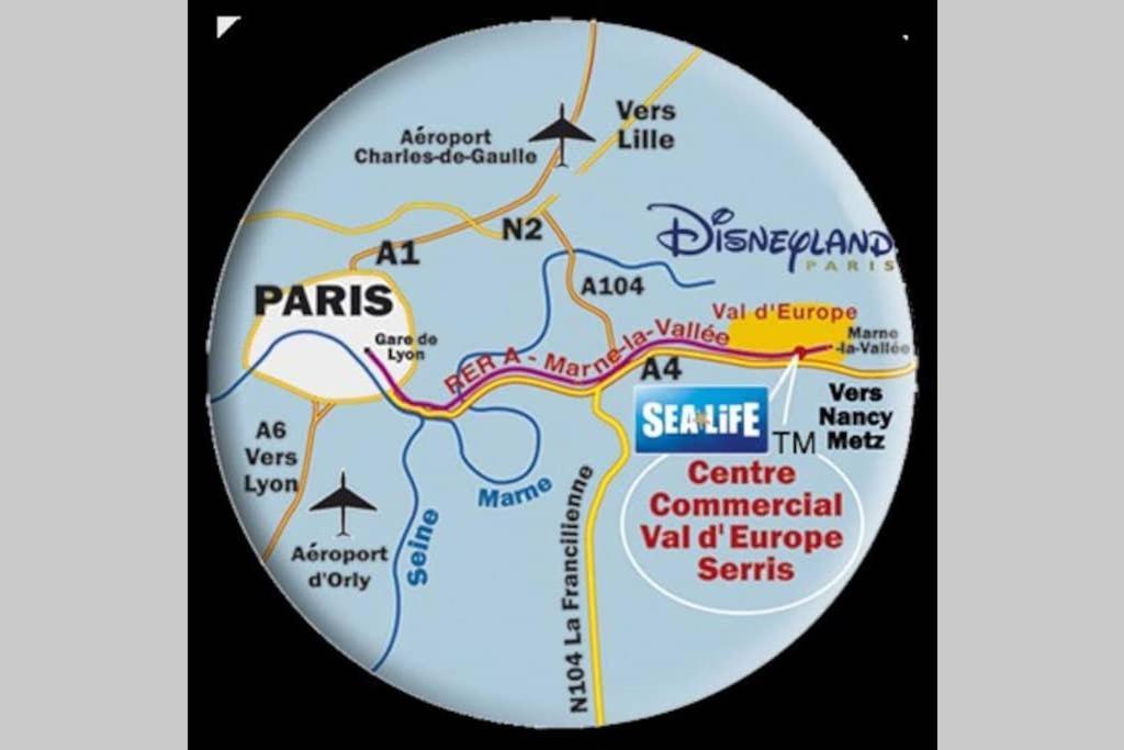 Nice Studio Near Mickey, Disneyland At 5Mn Montévrain Exterior foto